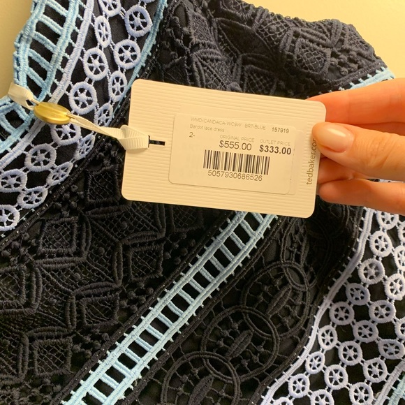 Ted Baker BRT-BLUE Bardot Lace Dress - Picture 8 of 11